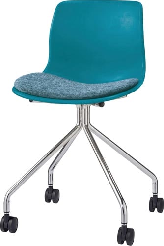 スピッツ キャスターメッキ脚 座パッド付 Sブルー