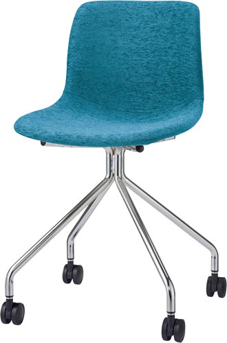 スピッツ キャスターメッキ脚 張りぐるみ Sブルー