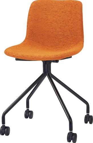 スピッツ キャスターBK脚 張りぐるみ オレンジ