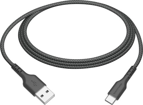 TypeーC/Aやわらかタフケーブル1.0mBK