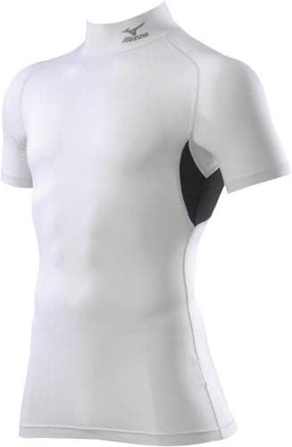 コンプハイネックシャツ半袖ホワイトL