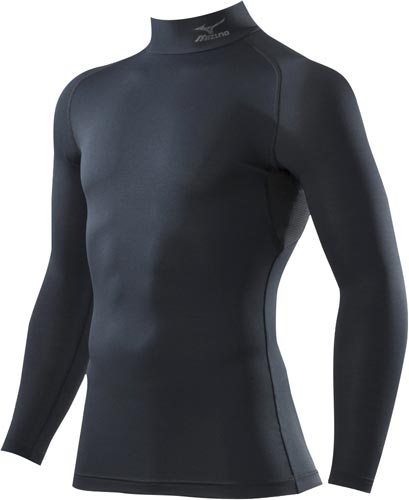 コンプハイネックシャツ長袖ブラックXL