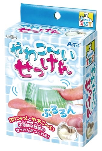 やわこーいせっけん。