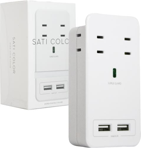 SATICOLOR AC×4 USB×2 ホワイト