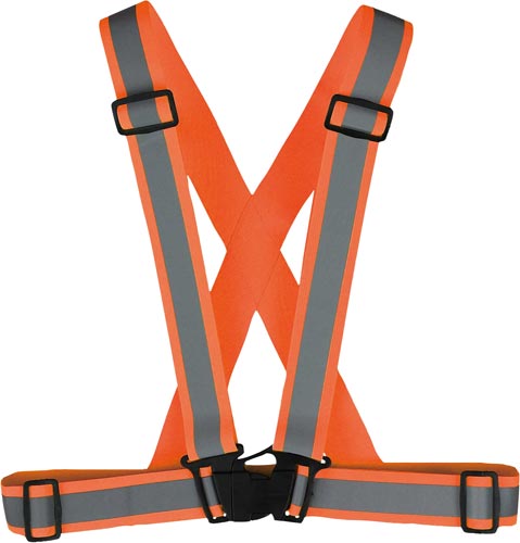 ストレッチ反射安全ベスト 橙 F 2枚入