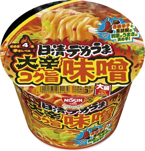日清デカうま 大辛コク旨味噌 12食