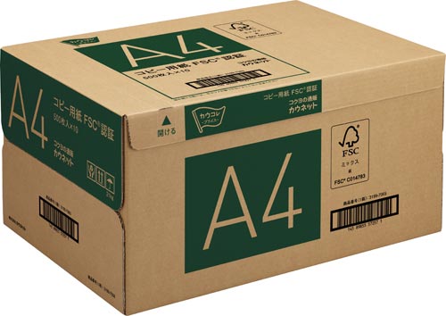 FSC(R)認証 コピー用紙 A4 2−4箱