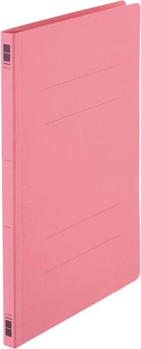 フラットファイル樹脂とじ具 A4縦 桃 100冊