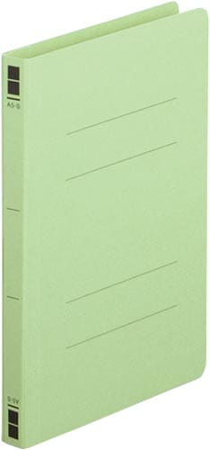 フラットファイル樹脂とじ具 A5縦 緑 10冊