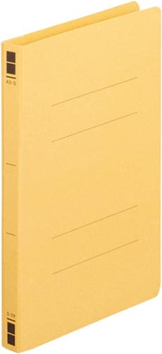 フラットファイル樹脂とじ具 A5縦 黄 100冊