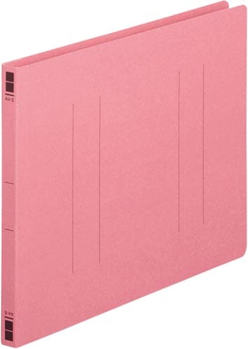 フラットファイル樹脂とじ具 A4横 桃 100冊