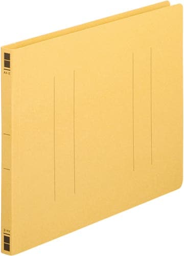 フラットファイル樹脂とじ具 A4横 黄 10冊