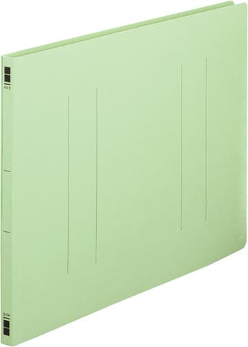 フラットファイル樹脂とじ具 A3横 緑 10冊