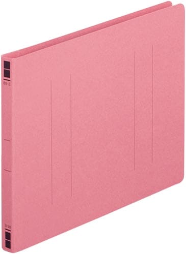 フラットファイル樹脂とじ具 B5横 桃 10冊