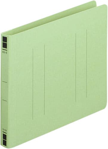 フラットファイル樹脂とじ具 A5横 緑 10冊