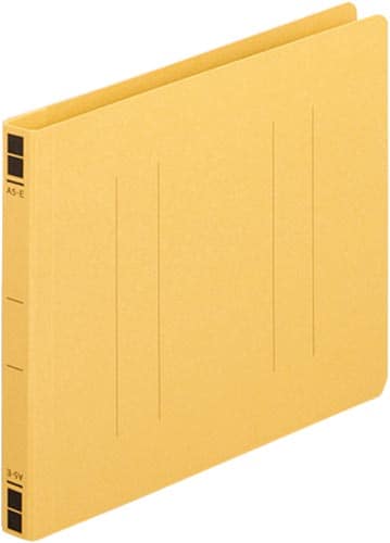 フラットファイル樹脂とじ具 A5横 黄 10冊