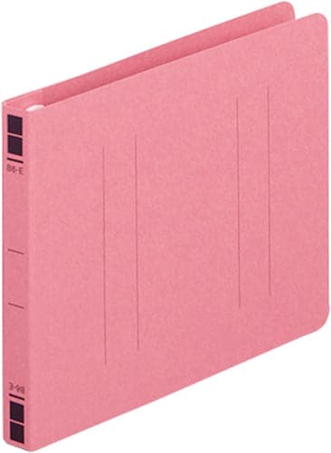 フラットファイル樹脂とじ具 B6横 桃 10冊