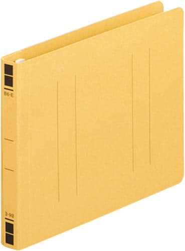 フラットファイル樹脂とじ具 B6横 黄 100冊