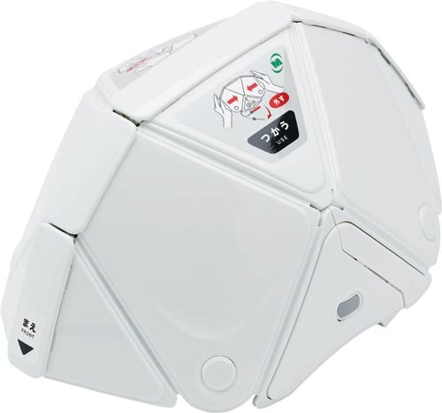 折り畳み防災ヘルメット フラットメット2 ホワイト