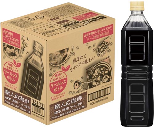 ｕｃｃ 職人の珈琲 無糖 ラベルレスボトル カウネット