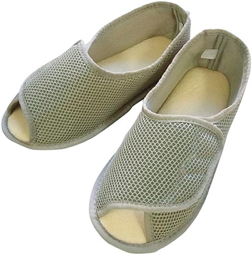 ケアシューズ(早快マジック オープン)グレー 3L