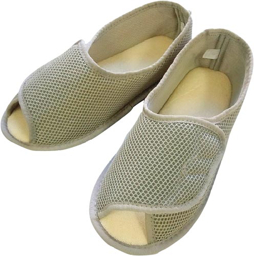 ケアシューズ(早快マジック オープン)グレー S