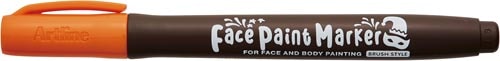 フェイスペイントマーカー 筆 パステルオレンジ