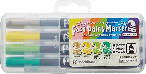 フェイスペイントマーカー 筆 4色セット1