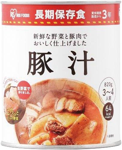 3年保存 2号缶 豚汁×12