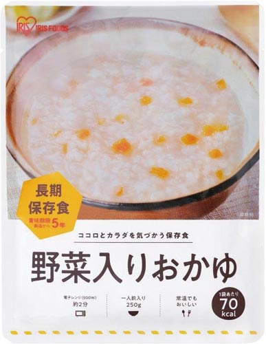 5年保存 防災用野菜入りおかゆ 1人前×36