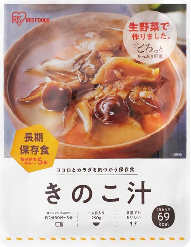 5年保存 防災用きのこ汁 1人前×36
