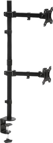 水平ロングポール デュアル液晶モニターアーム