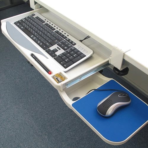 クランプ式キーボードトレイ