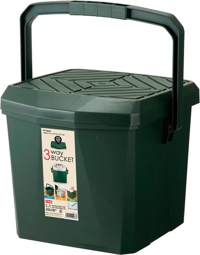 3Wayバケツ 中バケツ付き モスグリーン