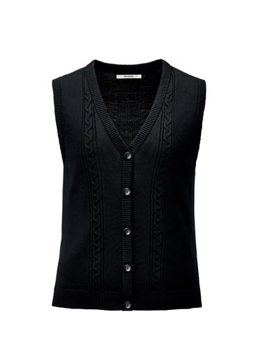 ニットベスト KK7125 ブラック L