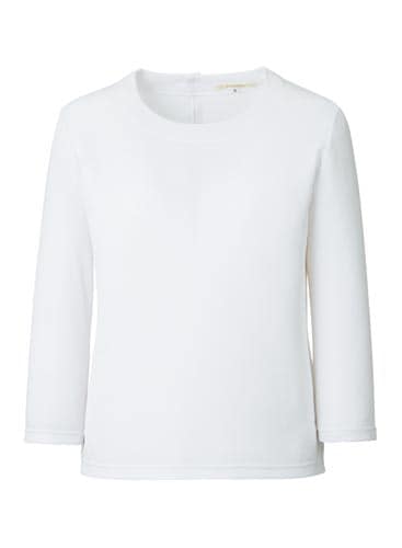 七分袖ニット BCK7105 ホワイト 13号