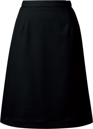 脇ゴムAラインスカート ブラック 13号