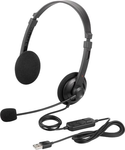 ヘッドセット 両耳ヘッドバンド USB