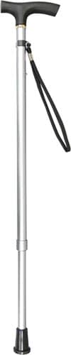 すべりにくい杖 伸縮2段式 銀 1本入