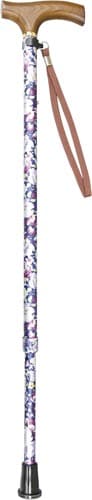 すべりにくい杖 伸縮2段式 紺花柄 1本入