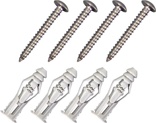 PPEホルダー用 壁付ネジ4本入 アンカー4個付