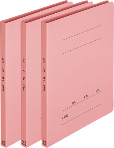 ねんくみなまえFF A4タテ ピンク 3冊パック