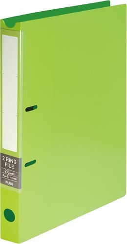 2リングファイル ワイド表紙 A4縦 グリーン