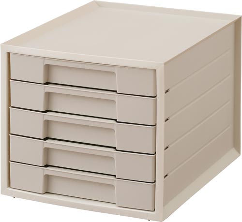 レターケース 浅型5段 グレー4個