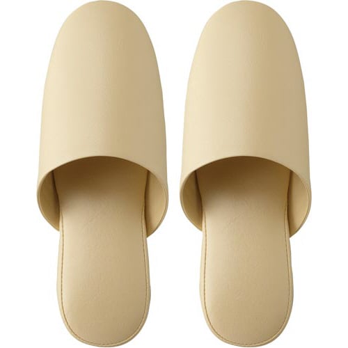 抗菌多機能ビニールスリッパ 前とじ ベージュ