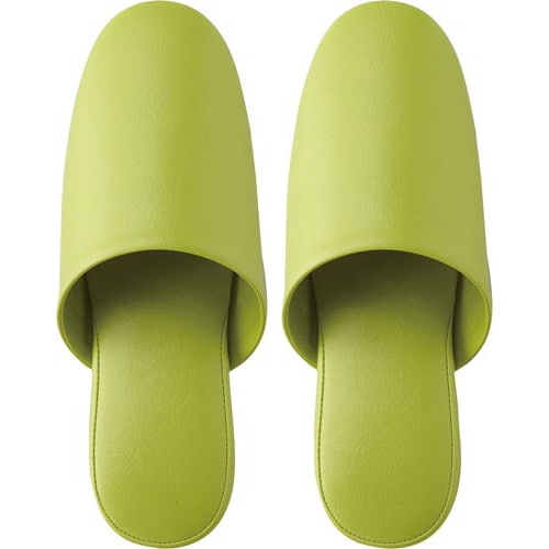 抗菌多機能ビニールスリッパ 前とじ グリーン