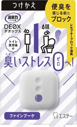 消臭力DEOX トイレ用 ファインブーケ付替×4