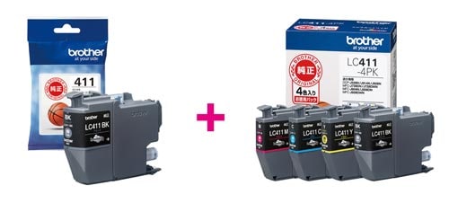 純正インク LC411 黒1色+4色パック