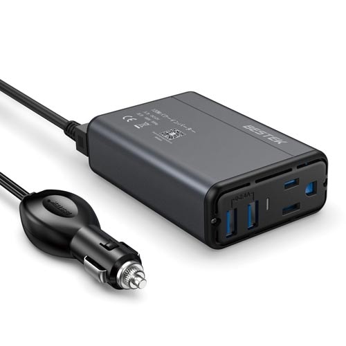 カーインバーター 120W グレー