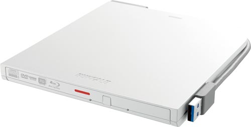 ポータブルブルーレイドライブ書込みソフト付ホワイト